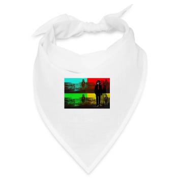 beach pop art - Bandana Dreieckstuch - Weiß - Vorne