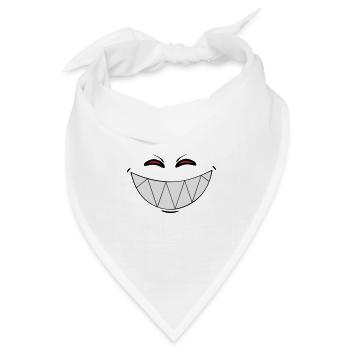 Lächeln Dämon - Bandana Dreieckstuch - Weiß - Vorne