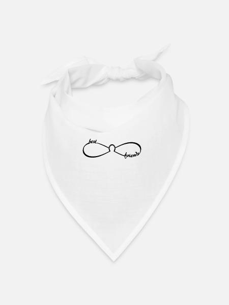 best friends Pferde Infinity - beste Freunde BFF - Bandana Dreieckstuch - Weiß