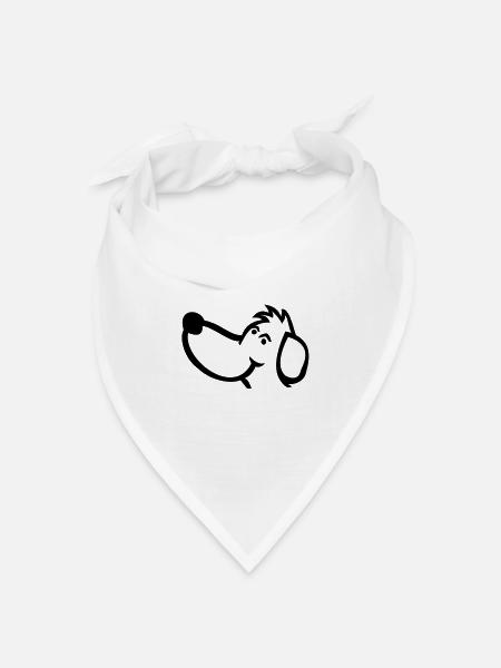 Hund - Bandana Dreieckstuch - Weiß