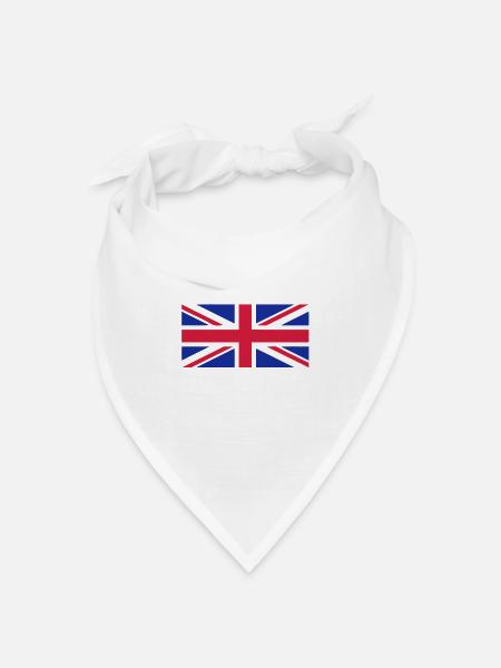 Englisch Flagge Englisch Flagge Union Jack - Bandana Dreieckstuch - Weiß