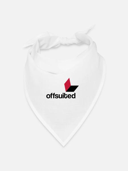 offsuited logo schwarz - Bandana Dreieckstuch - Weiß