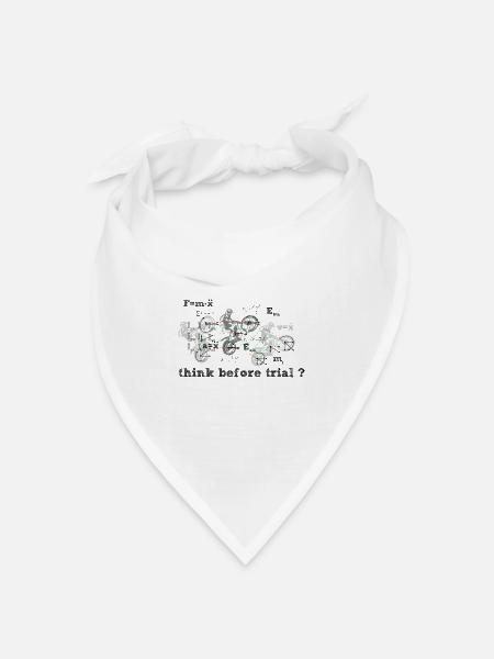 Think before Trial? - Bandana Dreieckstuch - Weiß