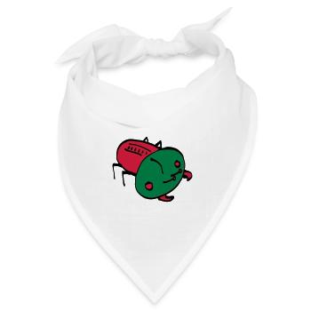bug color VEKTOR Insekt Krabbeltier - Bandana Dreieckstuch - Weiß - Vorne