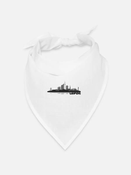 leipzig01 - Bandana Dreieckstuch - Weiß