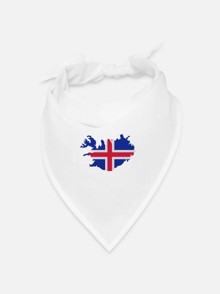 Island - Bandana Dreieckstuch - Weiß