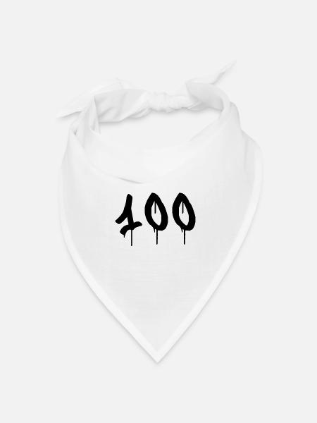 Graffiti : 100 - Bandana Dreieckstuch - Weiß