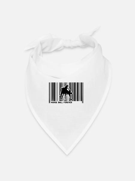 Barcode-Pferd Pferd Ball cavalier1 - Bandana Dreieckstuch - Weiß