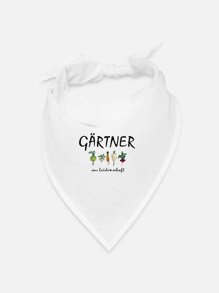 Gärtner aus Leidenschaft - Bandana Dreieckstuch - Weiß