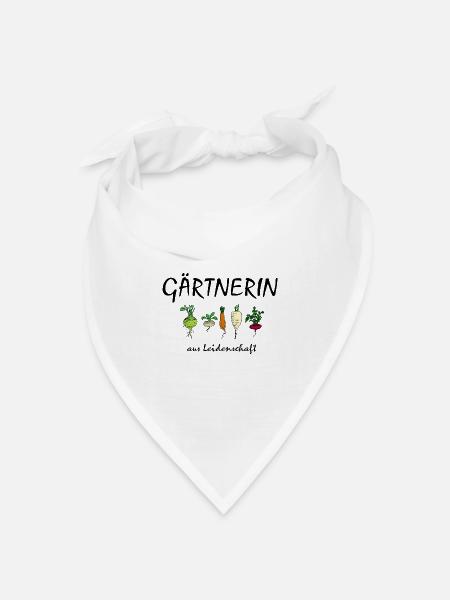 Gärtnerin aus Leidenschaft - Bandana Dreieckstuch - Weiß