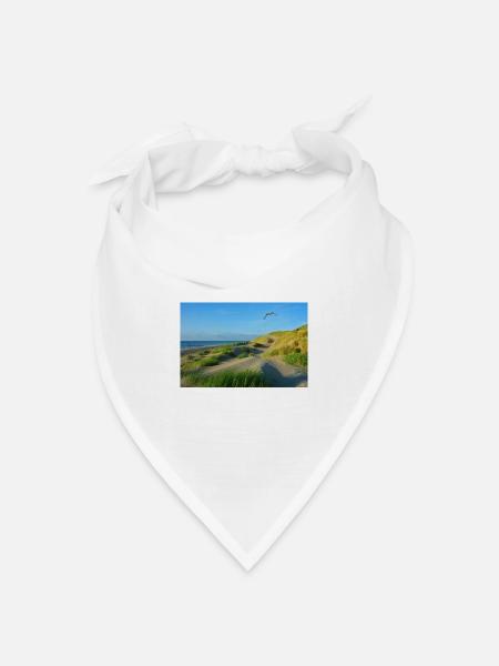Nordsee Dünen - Bandana Dreieckstuch - Weiß