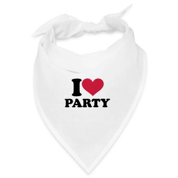 Party - Bandana Dreieckstuch - Weiß - Vorne