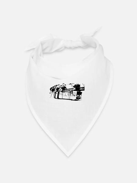 Schwebebahn - Bandana Dreieckstuch - Weiß
