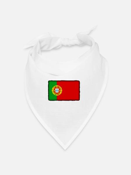 drapeau portugais - Bandana Dreieckstuch - Weiß