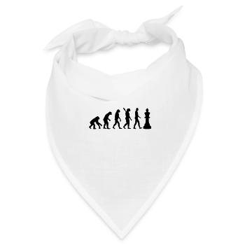 Schach - Bandana Dreieckstuch - Weiß - Vorne