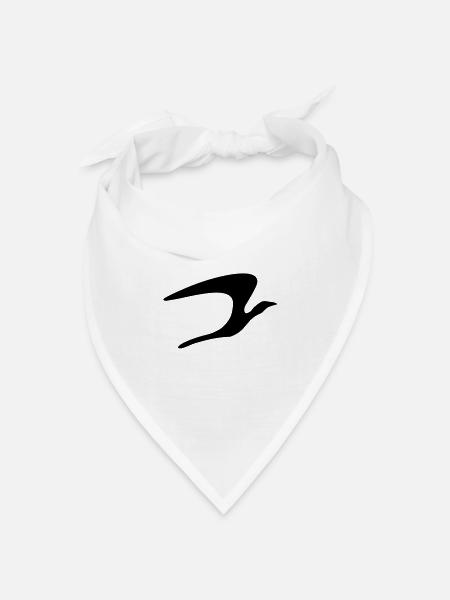 bird_vec_1de - Bandana Dreieckstuch - Weiß
