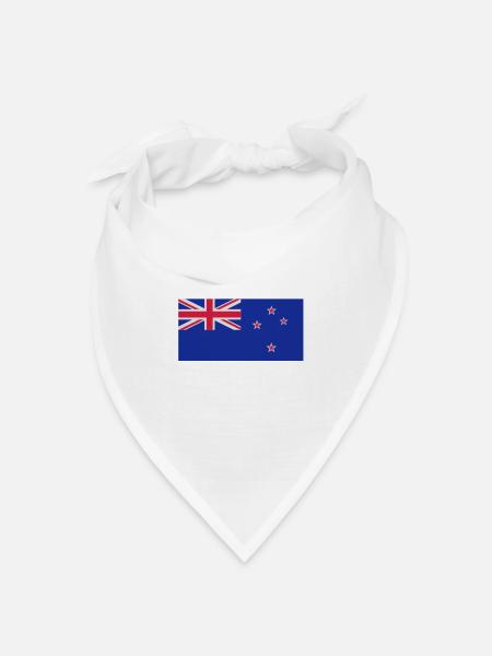 Neuseeland - Bandana Dreieckstuch - Weiß