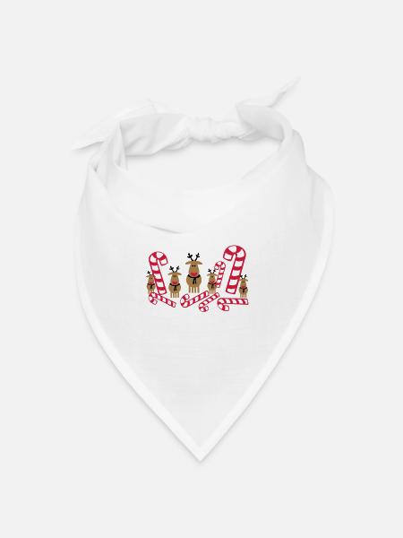 glücklich raindeers - Bandana Dreieckstuch - Weiß