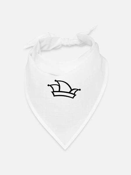 Karneval - Bandana Dreieckstuch - Weiß