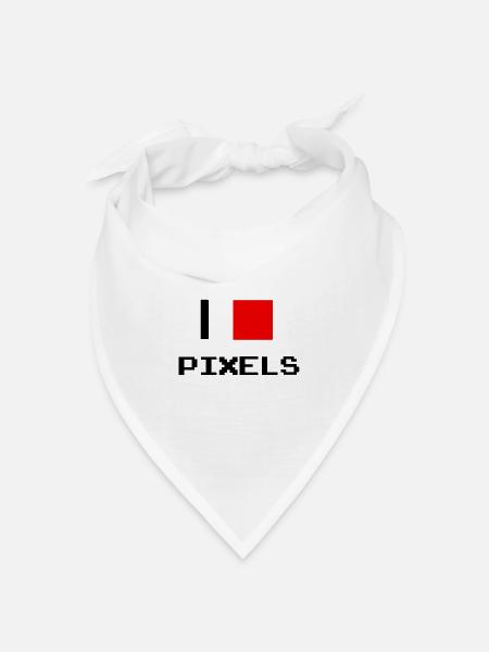 pixel - Bandana Dreieckstuch - Weiß