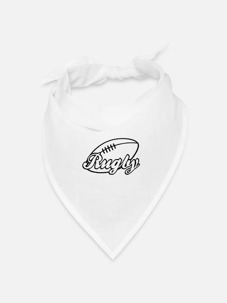 rugby - Bandana Dreieckstuch - Weiß