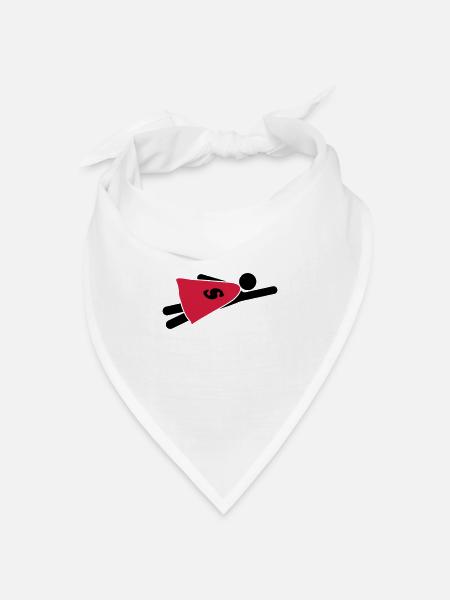 Super Hero - Bandana Dreieckstuch - Weiß