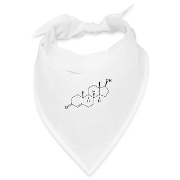 testosterone - Bandana Dreieckstuch - Weiß - Vorne