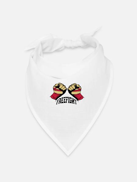 Freefight Fists - Bandana Dreieckstuch - Weiß