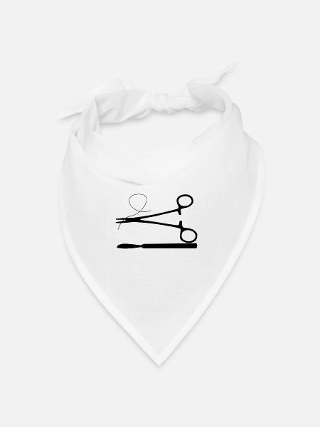 Chirurg - Bandana Dreieckstuch - Weiß
