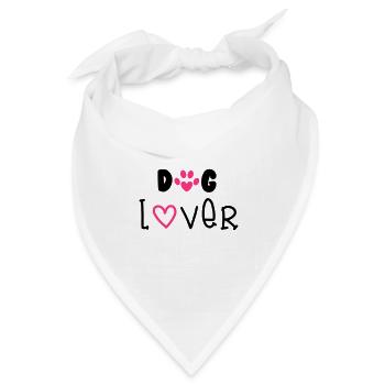 Dog Lover - Bandana Dreieckstuch - Weiß - Vorne