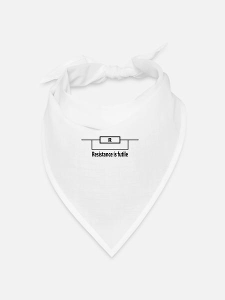 resistance is futile - Bandana Dreieckstuch - Weiß