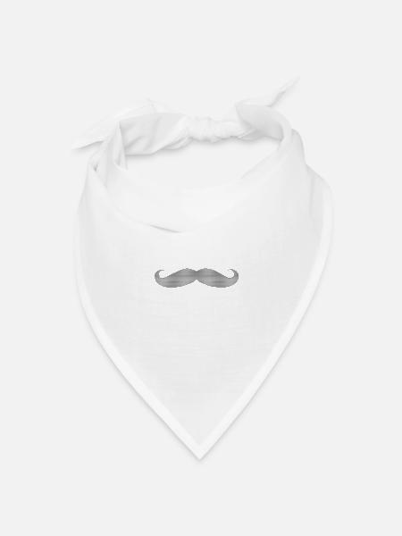 ASCII Moustache - Bandana Dreieckstuch - Weiß