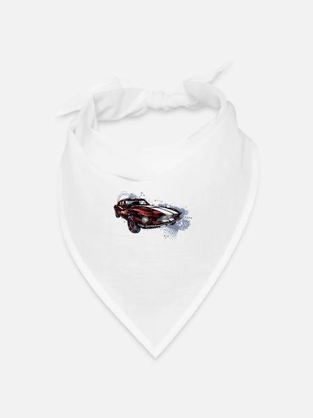 Reise-Rennwagen - Bandana Dreieckstuch - Weiß