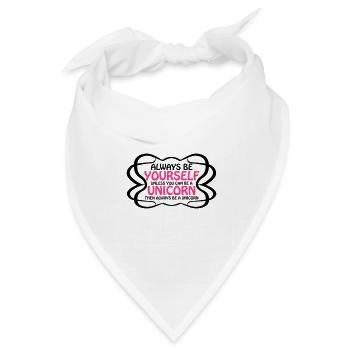 always be yourself unicorn funny text logo - Bandana Dreieckstuch - Weiß - Vorne