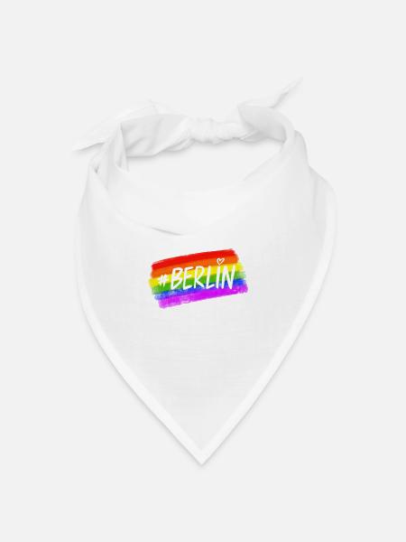 Berlin Pride - Bandana Dreieckstuch - Weiß