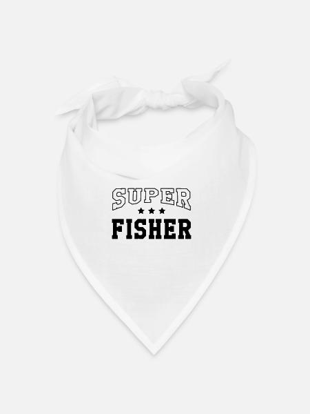 Super Fisher - Bandana Dreieckstuch - Weiß
