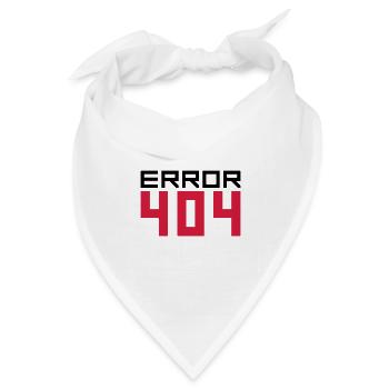 404 error fehlermeldung falsch kein internet laden - Bandana Dreieckstuch - Weiß - Vorne