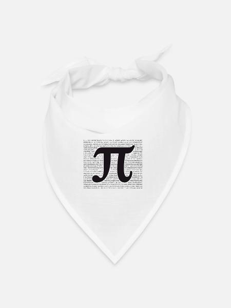 Pi als vollständige Zahl - Bandana Dreieckstuch - Weiß