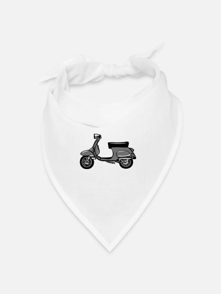 motorroller freiheit - Bandana Dreieckstuch - Weiß