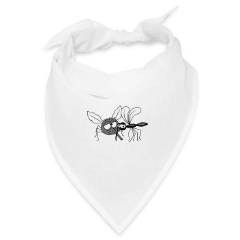 2 freunde team paar kleine schnake moskito blut tr - Bandana Dreieckstuch - Weiß - Vorne