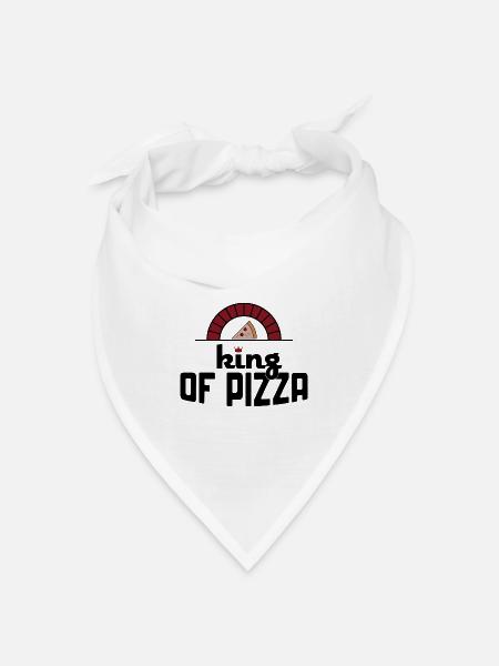 Pizza - Bandana Dreieckstuch - Weiß