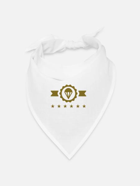Fallschirmspringen Skydiving Sport Sportler - Bandana Dreieckstuch - Weiß