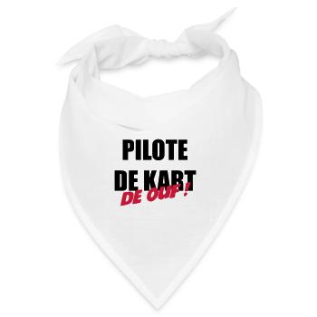 Go-Kart / Karting / Kart / Fahrer - Bandana Dreieckstuch - Weiß - Vorne