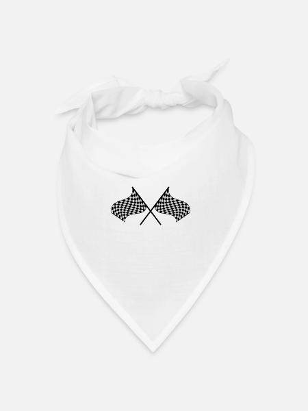 Racing Flag - Bandana Dreieckstuch - Weiß