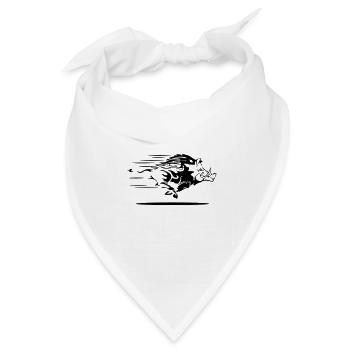wildschwein - Bandana Dreieckstuch - Weiß - Vorne