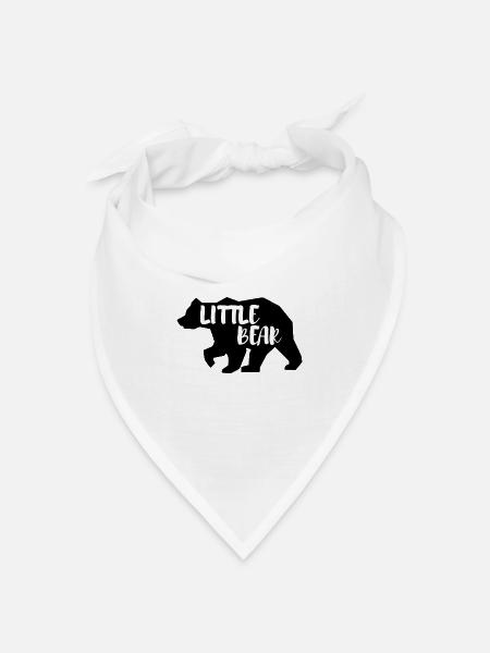 little Bear Baer Eltern Tshirt - Bandana Dreieckstuch - Weiß
