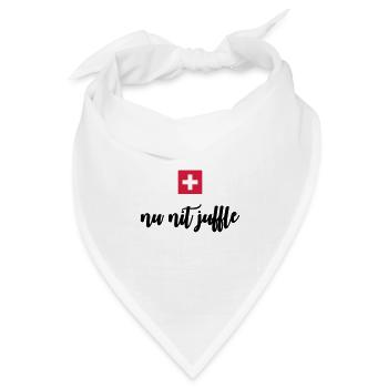 Nu Nit Juffle (CH, Schweiz) - Bandana Dreieckstuch - Weiß - Vorne