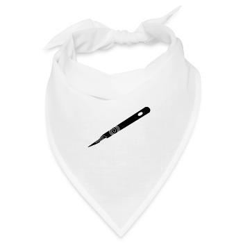 Skalpell_bs3 - Bandana Dreieckstuch - Weiß - Vorne