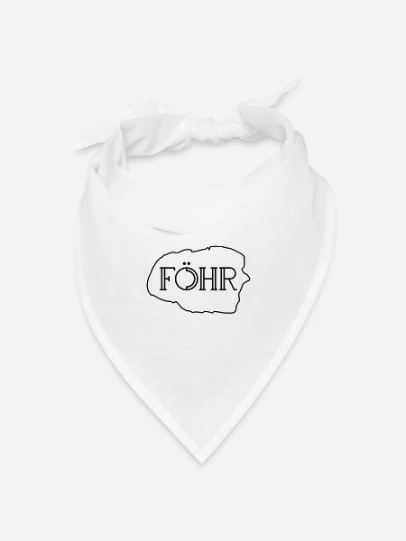 Insel Föhr, Nordsee Wyk Urlaub Nordfriesland - Bandana Dreieckstuch - Weiß
