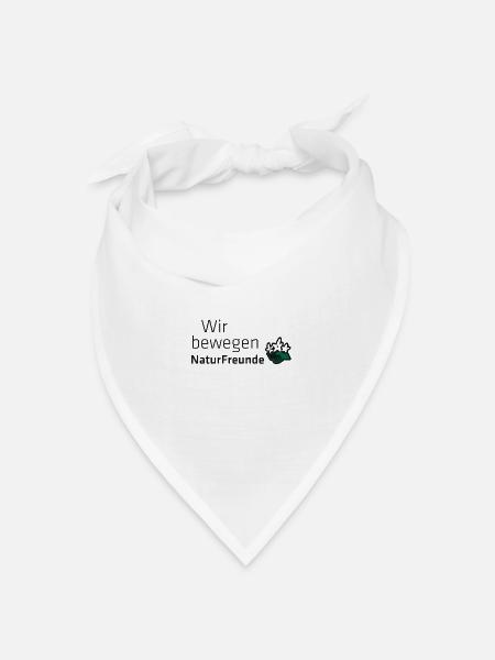 Wir bewegen Naturfreunde - Bandana Dreieckstuch - Weiß